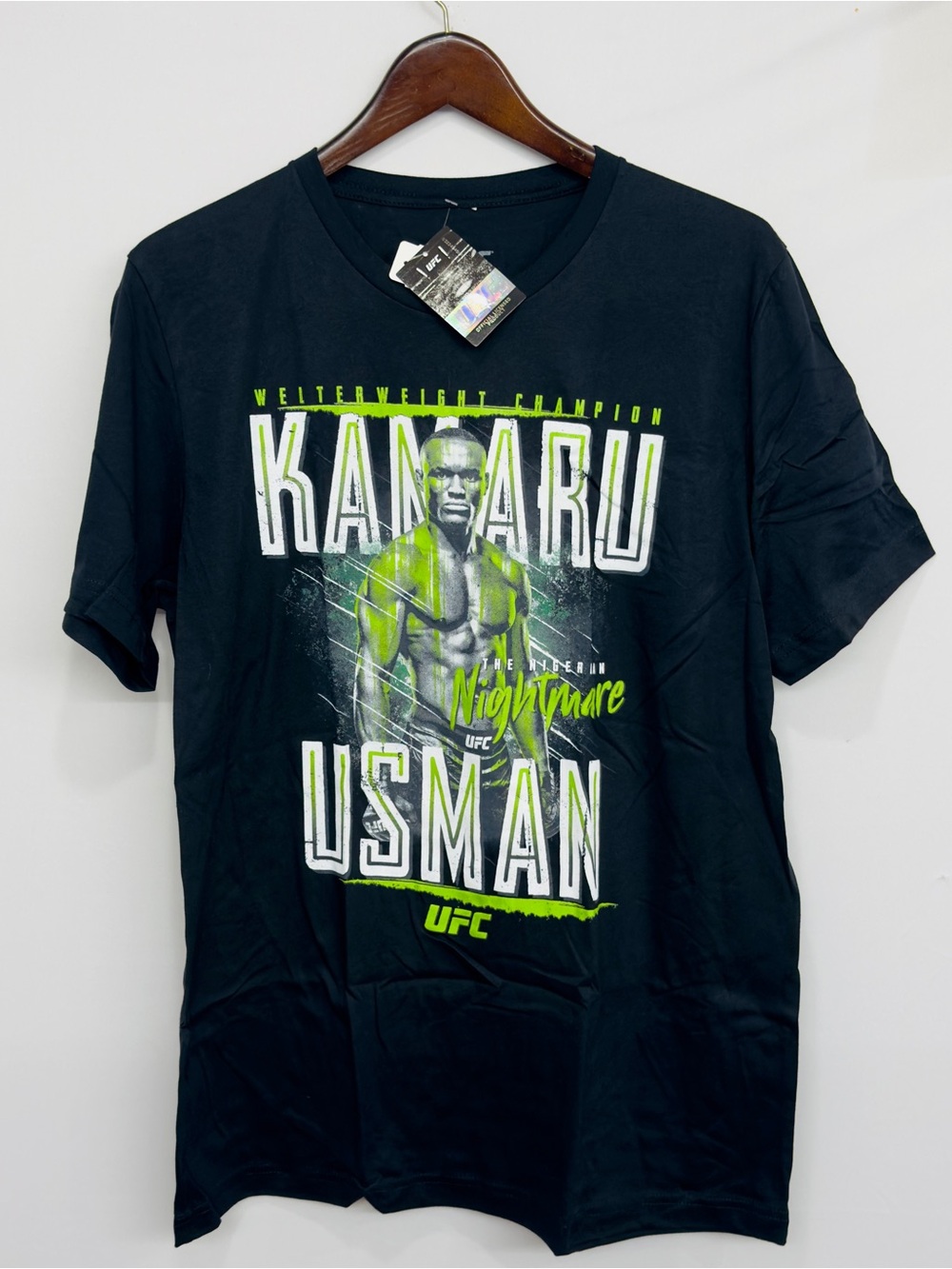 NWT UFC  Kamaru Usman "Nigerian Nightmare" T Shirt Adult Size Men’s Large